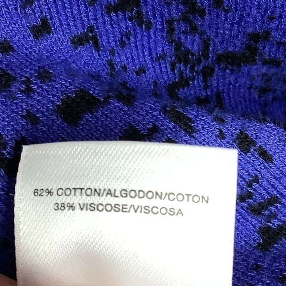 KASPER COLORBLOCK OPEN FRONT ASYMMETRICAL CARDIGAN - Picture 7 of 7